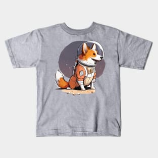 Corgi in a Spacesuit Kids T-Shirt